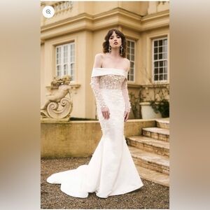 Elegant Off-Shoulder White Wedding Dress Jessica Couture, Atelier Wu